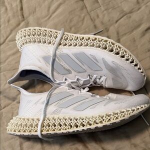 Adidas Women's 4D White and Cream Athletic Shoes